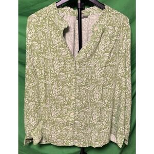Style & Co. Green Floral Print Blouse Top Womens Plus Size XXL NEW NWT